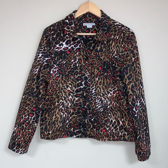 Leopard Jacket Blazer Women’s Large Patterned Button Top Animal Cat Print - Picture 2 of 11